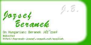 jozsef beranek business card